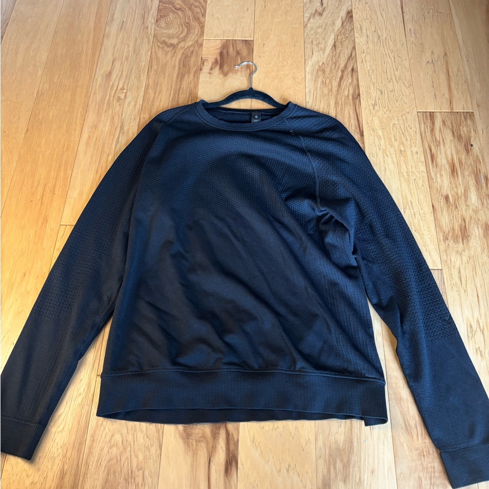 Lululemon Athletica Black Crewneck Sweater Knit Design